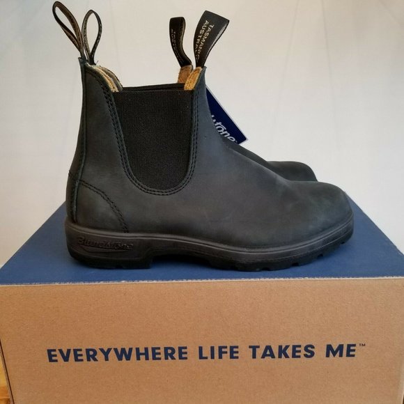 Blundstone 587 Rustic Black Leather Chelsea Boot